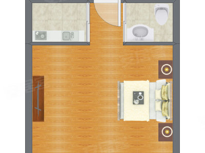 1室0厅 24.83平米