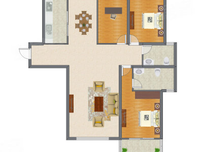 3室2厅 143.75平米