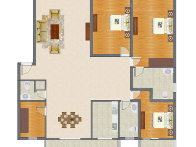 3室2厅 198.35平米