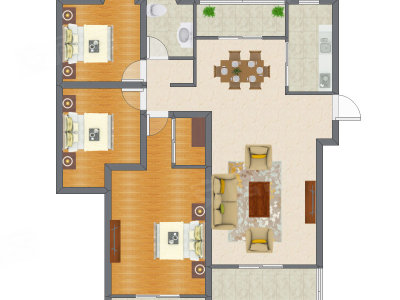 3室2厅 95.74平米