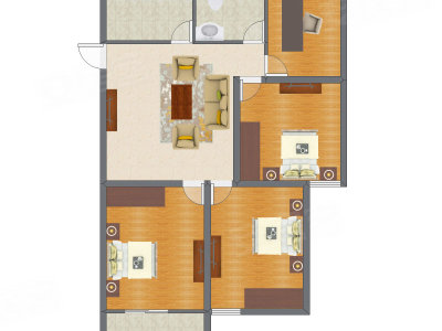 4室1厅 98.77平米
