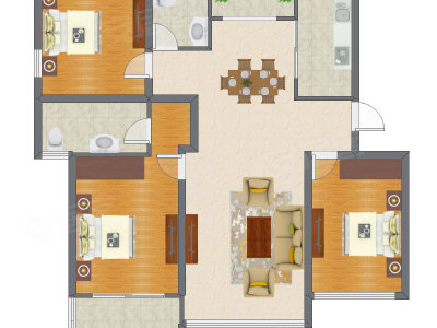 3室2厅 131.19平米