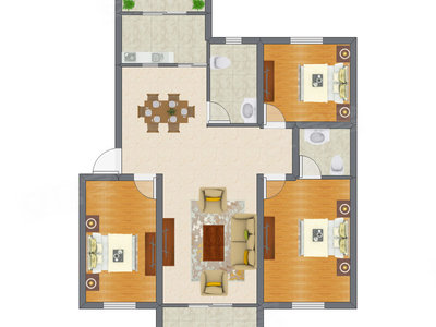 3室2厅 89.45平米