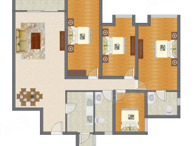 4室2厅 156.36平米