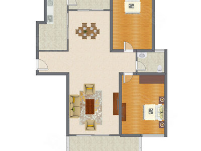 2室2厅 152.72平米