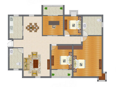 4室2厅 141.98平米