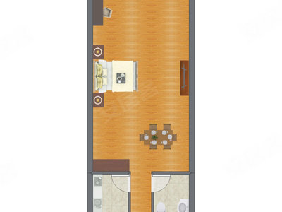 1室0厅 39.00平米