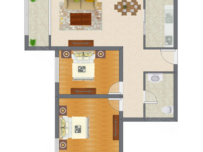 2室2厅 110.54平米