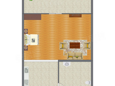 1室1厅 98.29平米