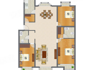 3室2厅 171.45平米