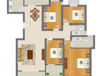 4室2厅 167.70平米户型图