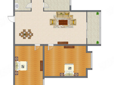 2室2厅 150.00平米