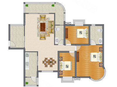 3室2厅 145.23平米