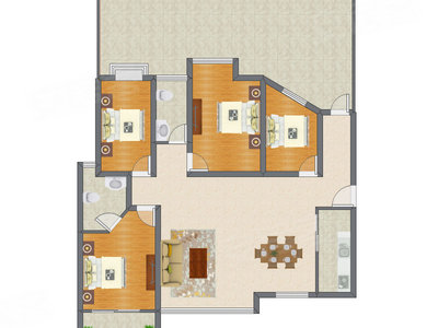4室2厅 123.51平米