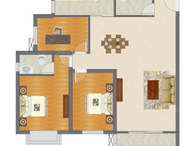 3室2厅 127.95平米