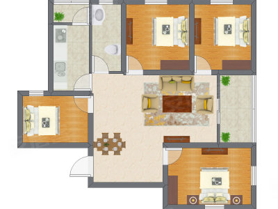 4室2厅 118.85平米