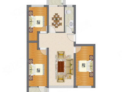 3室2厅 100.62平米