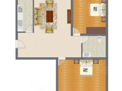 2室2厅 83.18平米
