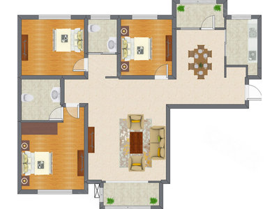 3室2厅 152.82平米