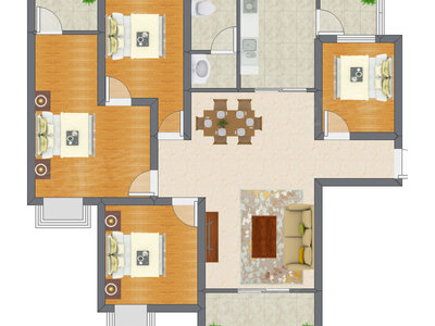 4室2厅 99.63平米