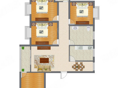 4室2厅 127.80平米