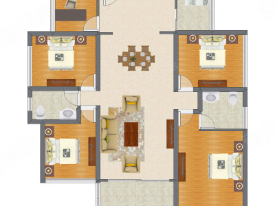 5室2厅 136.70平米