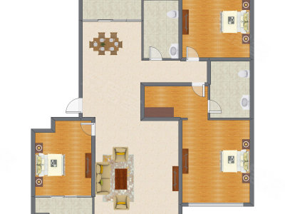 3室2厅 193.00平米