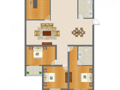 4室2厅 155.00平米