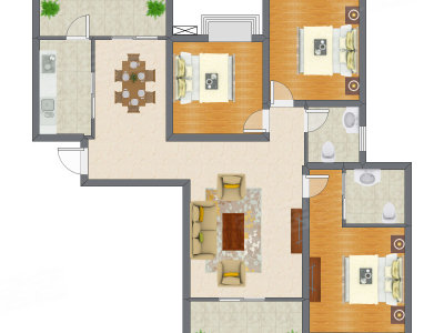 3室2厅 137.11平米