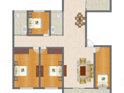 4室2厅 172.00平米