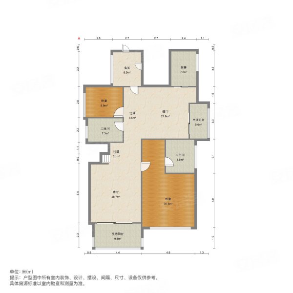 方直君御6室2厅4卫265㎡南418万