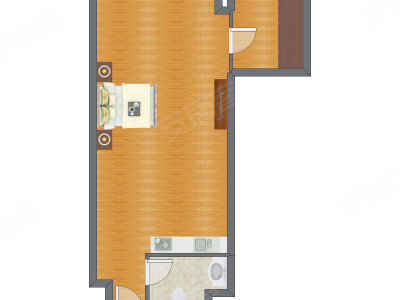 1室1厅 73.00平米户型图