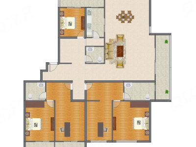 3室2厅 282.00平米