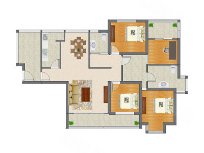 4室2厅 140.85平米