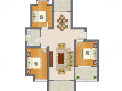 3室2厅 110.03平米