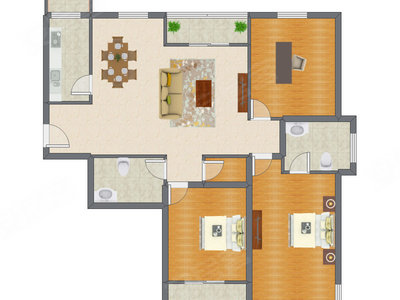 2室2厅 137.55平米