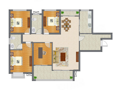 4室2厅 141.82平米