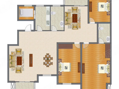 3室2厅 169.63平米