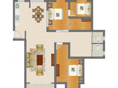3室2厅 137.20平米