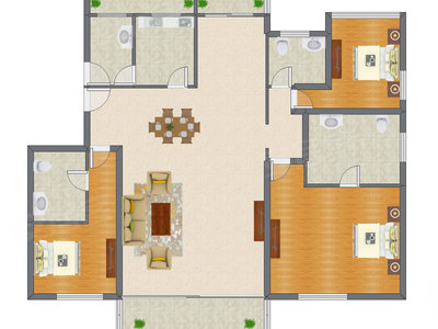 3室2厅 180.34平米