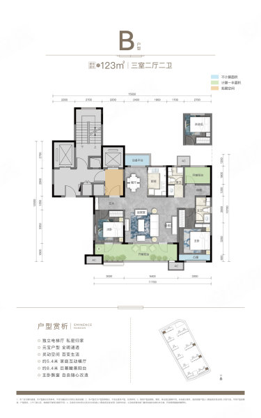 兴健·华章3室2厅123㎡117万二手房图片