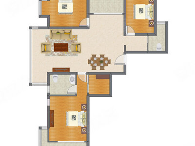 3室2厅 155.80平米