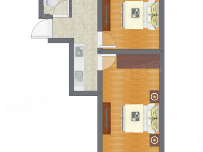2室0厅 72.00平米户型图