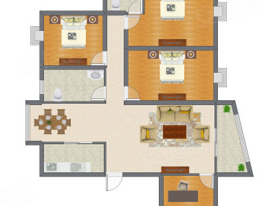 3室2厅 135.73平米