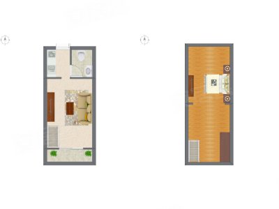 1室1厅 21.70平米