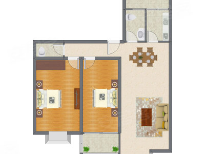 2室2厅 121.91平米