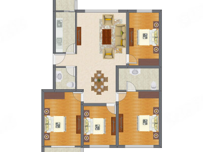4室2厅 161.22平米