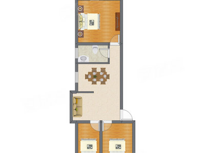 3室2厅 79.00平米