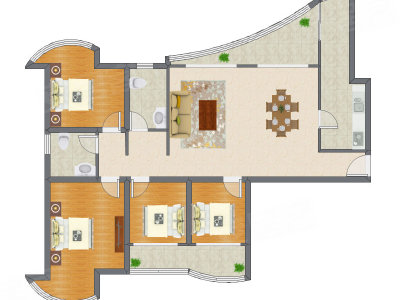 4室2厅 152.41平米