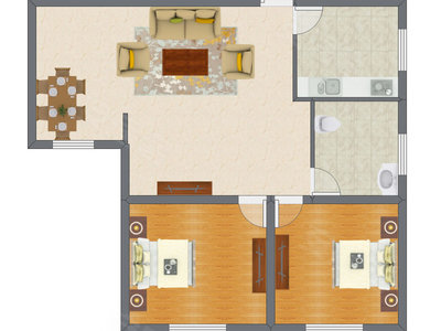2室2厅 98.85平米